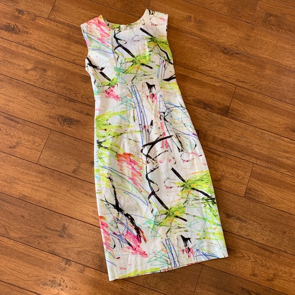 milly scribble print dress